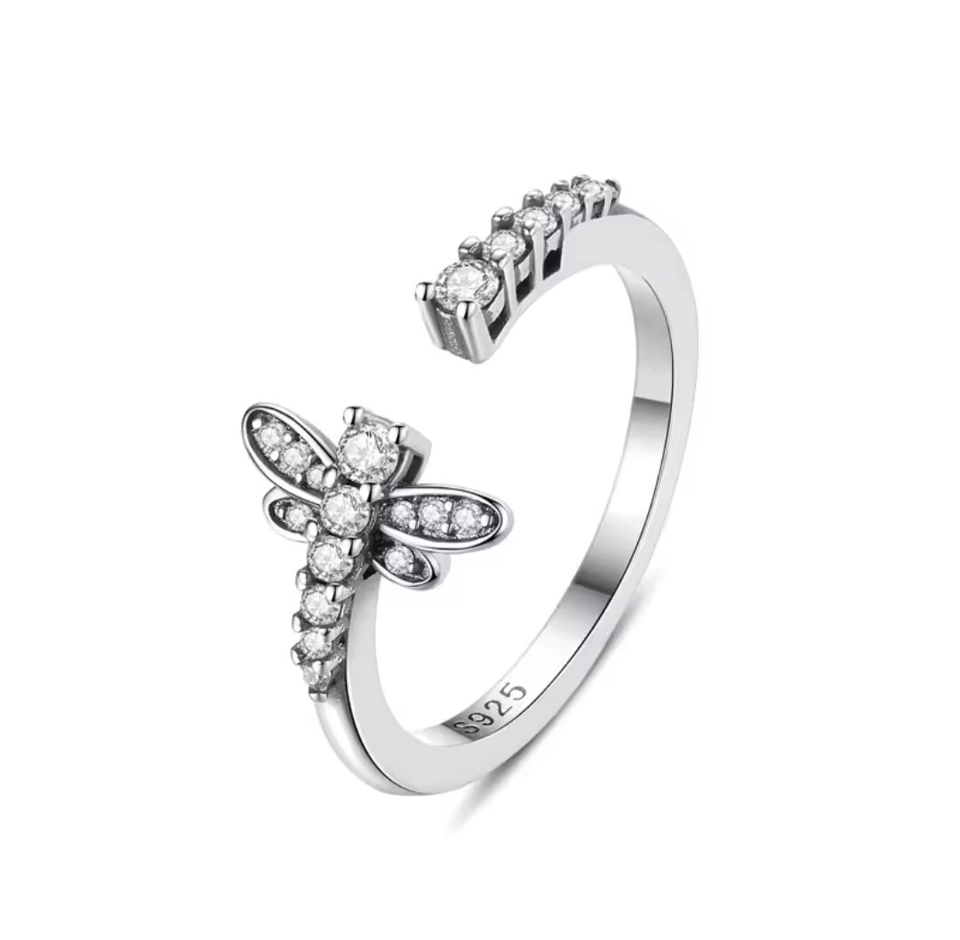 Dragonfly ring 925 silver