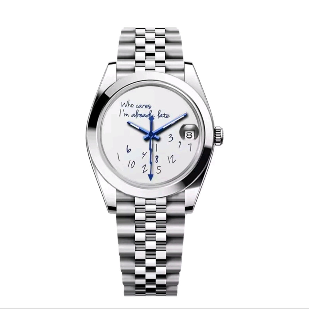 SEIKOMOD 'WHO CARES IM ALREADY LATE' DATEJUST