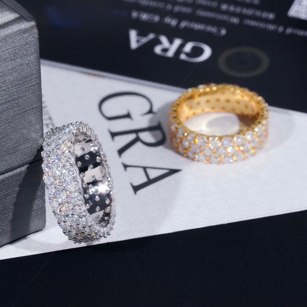 Honeycomb set eternity ring