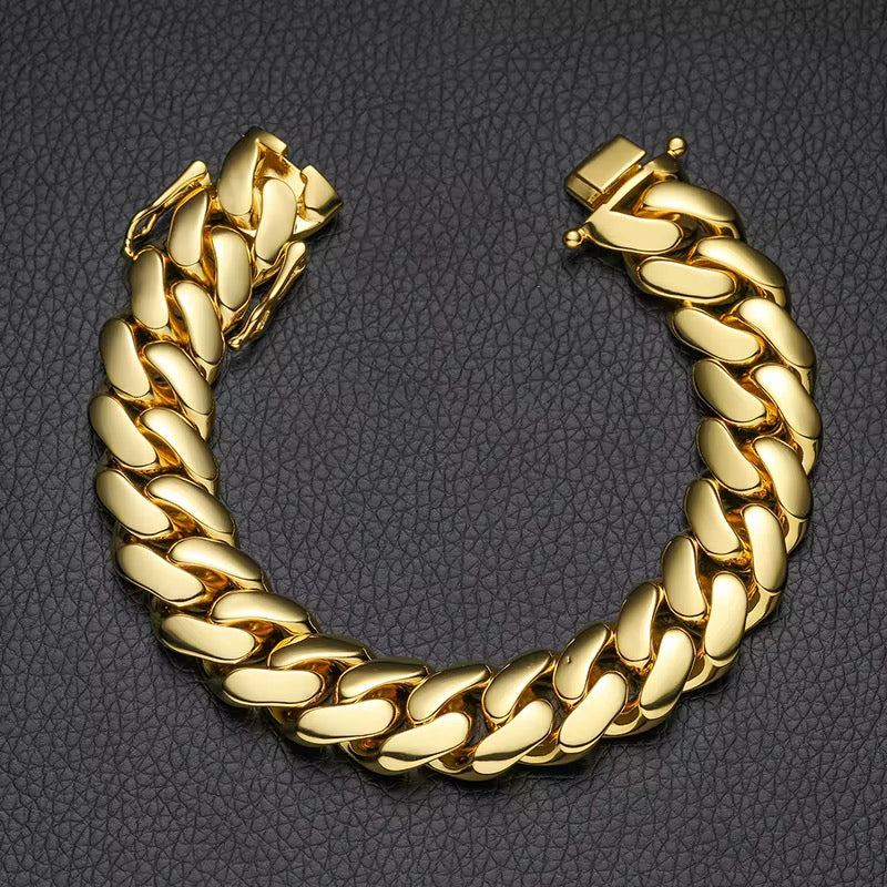 16mm gold filled Cuban