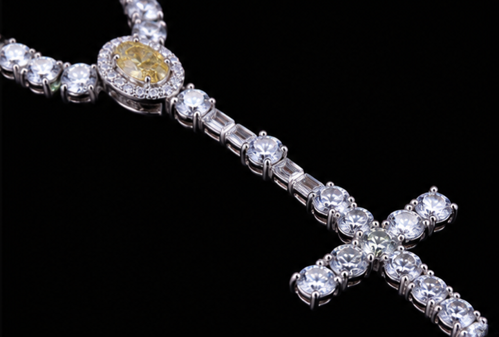 6mm Tennis chain with Crucifix Pendant