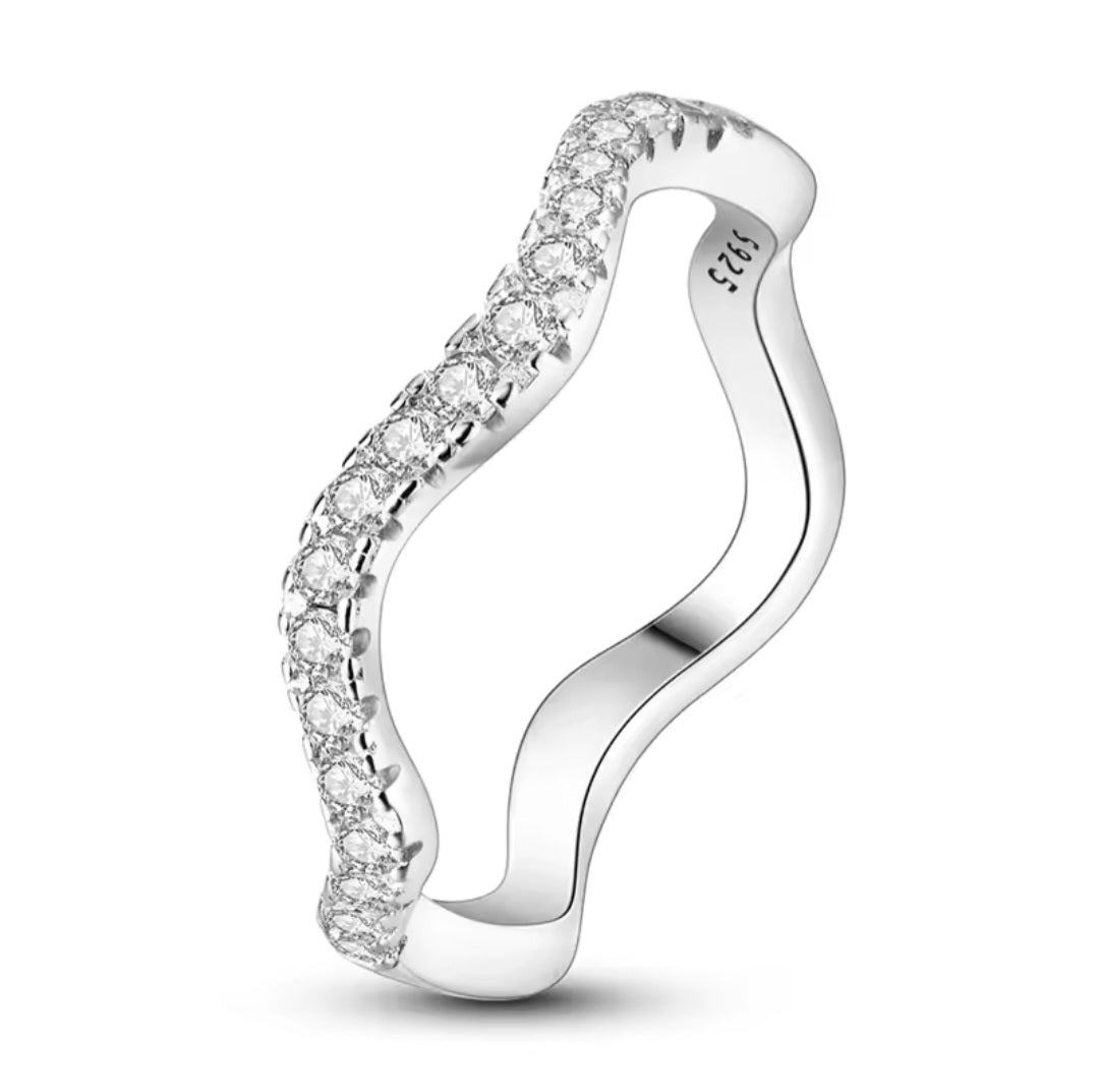 Waving ring 925 silver