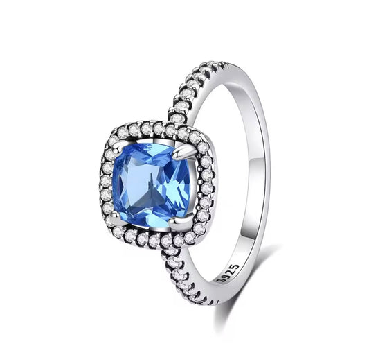 DECEMBER birthstone ring 925 silver