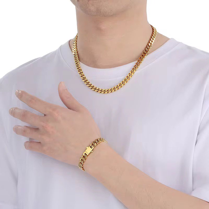 STEELIX Cuban Bracelet and chain set
