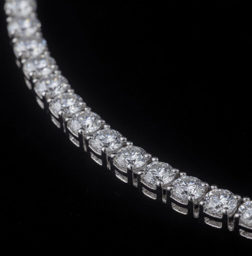 Tennis style 3mm 20inch Moisannite chain