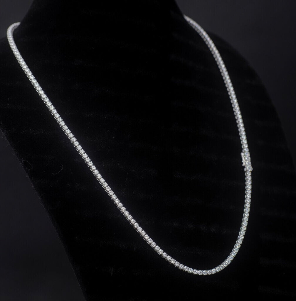 Tennis style 3mm 20inch Moisannite chain