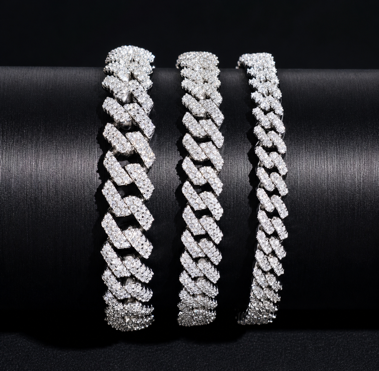 2 Row Cuban Moisannite bracelet