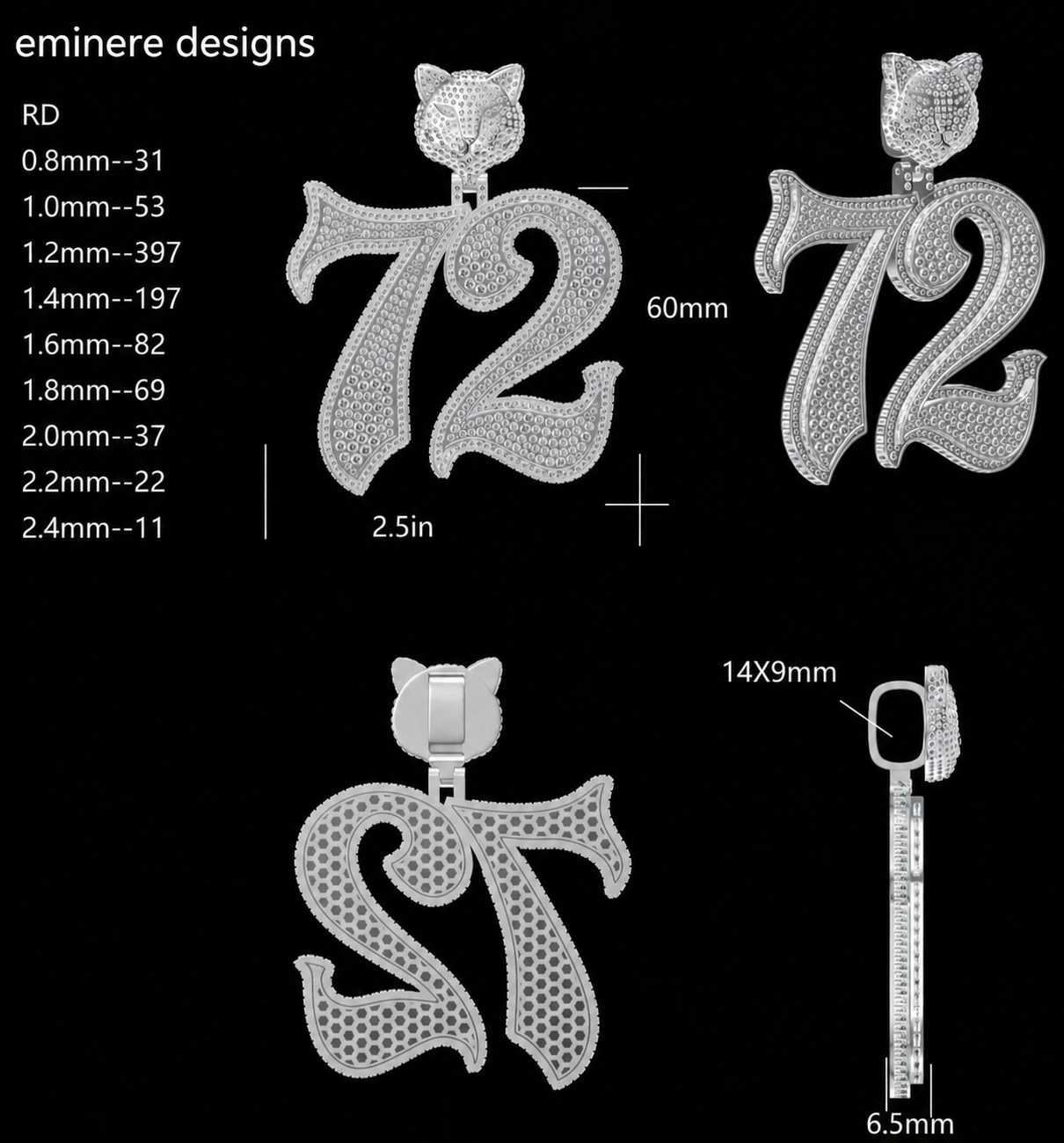 72 CUSTOMER BESPOKE PENDANT