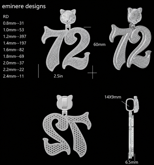72 CUSTOMER BESPOKE PENDANT