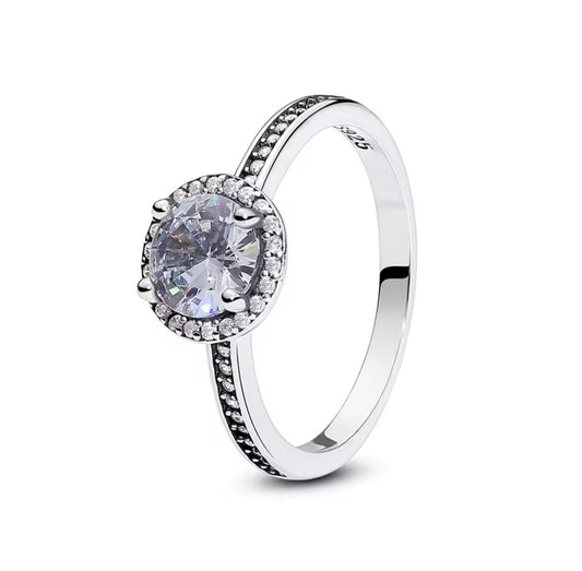 APRIL birthstone ring 925 silver