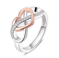 Rose heart ring 925 silver