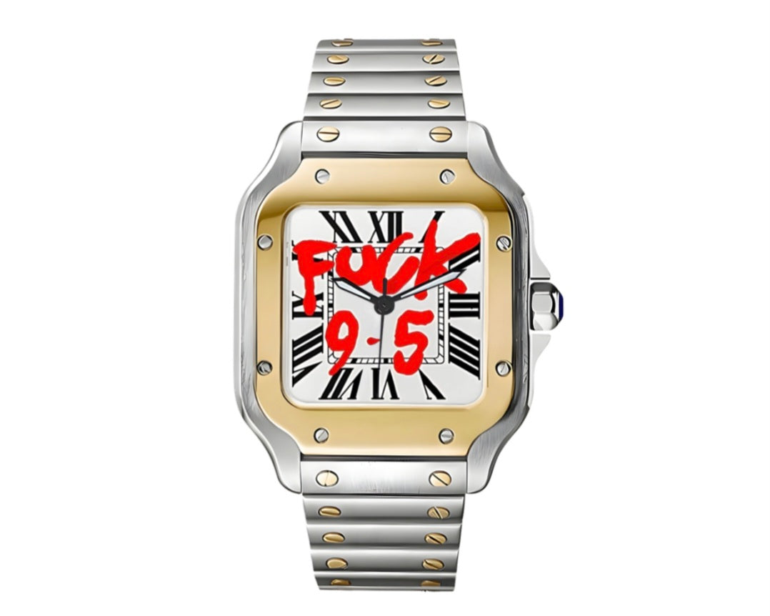 SEIKO MOD 'F*CK 9-5' SANTOS-GOLD LINING