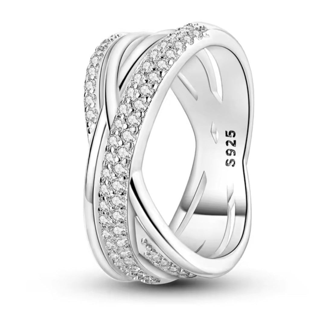 Twist ring 925 silver